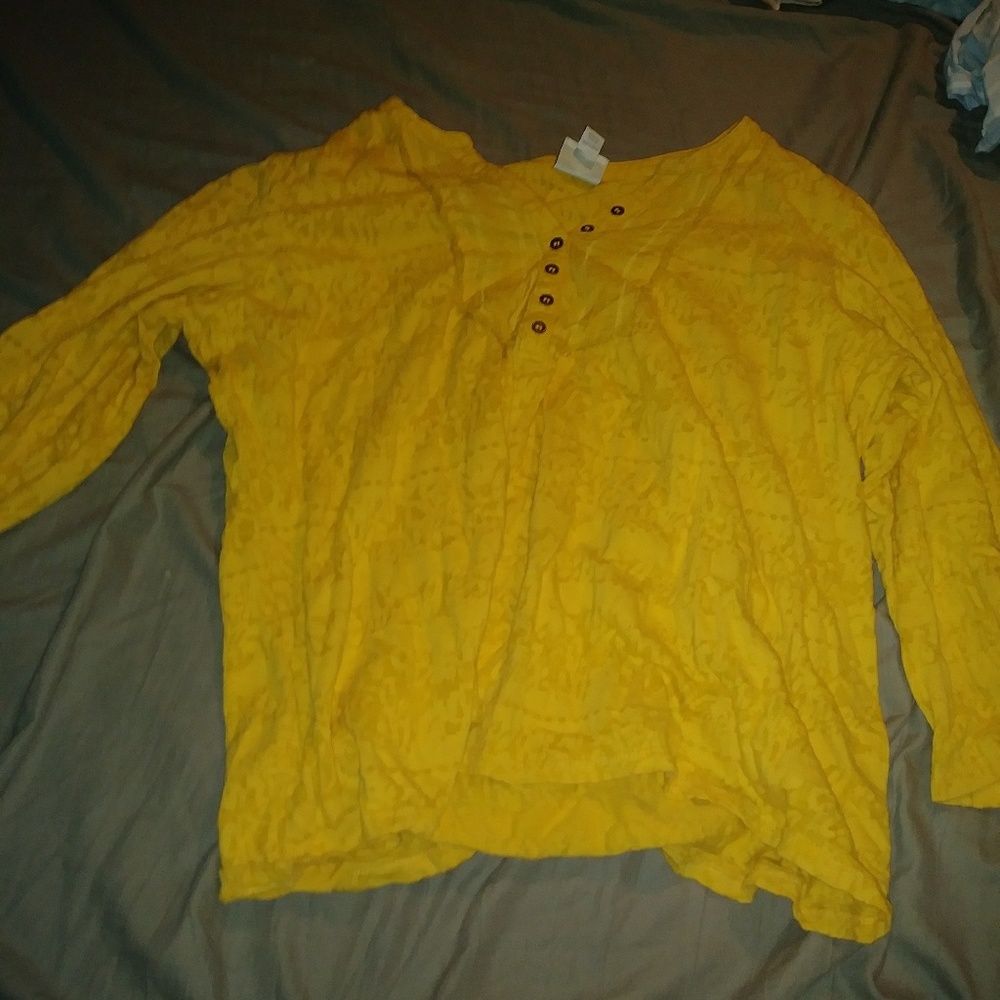Yellow long sleeve top